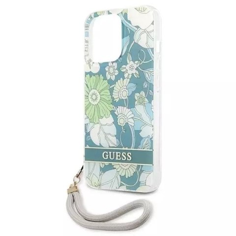 Guess Guess GUHCP13XHFLSN iPhone 13 Pro Max 6,7" zielony/green hardcase Flower Strap Guess Guess GUHCP13XHFLSN iPhone 13 Pro Max 6,7" zielony/green hardcase Flower Strap