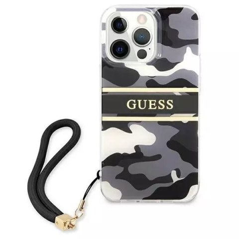 Guess Guess GUHCP13XKCABBK iPhone 13 Pro Max 6,7" czarny/black hardcase Camo Strap Collection Guess Guess GUHCP13XKCABBK iPhone 13 Pro Max 6,7" czarny/black hardcase Camo Strap Collection