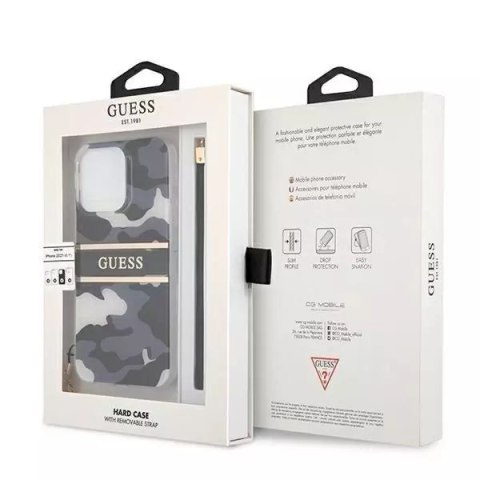 Guess Guess GUHCP13XKCABBK iPhone 13 Pro Max 6,7" czarny/black hardcase Camo Strap Collection Guess Guess GUHCP13XKCABBK iPhone 13 Pro Max 6,7" czarny/black hardcase Camo Strap Collection