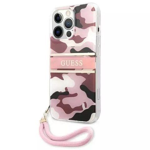 Guess Guess GUHCP13XKCABPI iPhone 13 Pro Max 6,7" różowy/pink hardcase Camo Strap Collection Guess Guess GUHCP13XKCABPI iPhone 13 Pro Max 6,7" różowy/pink hardcase Camo Strap Collection