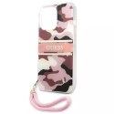 Guess Guess GUHCP13XKCABPI iPhone 13 Pro Max 6,7" różowy/pink hardcase Camo Strap Collection