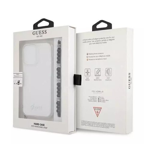 Guess Guess GUHCP13XKPSBK iPhone 13 Pro Max 6,7" Transparent hardcase Black Pearl Guess Guess GUHCP13XKPSBK iPhone 13 Pro Max 6,7" Transparent hardcase Black Pearl