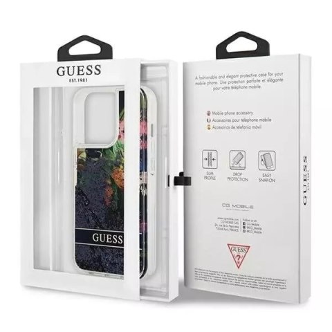 Guess Guess GUHCP13XLFLSB iPhone 13 Pro Max 6,7" niebieski/blue hardcase Flower Liquid Glitter Guess Guess GUHCP13XLFLSB iPhone 13 Pro Max 6,7" niebieski/blue hardcase Flower Liquid Glitter