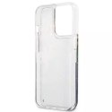 Guess Guess GUHCP13XLFLSB iPhone 13 Pro Max 6,7" niebieski/blue hardcase Flower Liquid Glitter