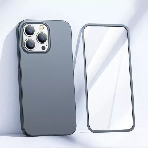 Joyroom Joyroom 360 Full Case etui pokrowiec do iPhone 13 Pro Max obudowa na tył i przód + szkło hartowane szary (JR-BP928 tarnish) Joyroom Joyroom 360 Full Case etui pokrowiec do iPhone 13 Pro Max obudowa na tył i przód + szkło hartowane szary (JR-BP928 tarnish)