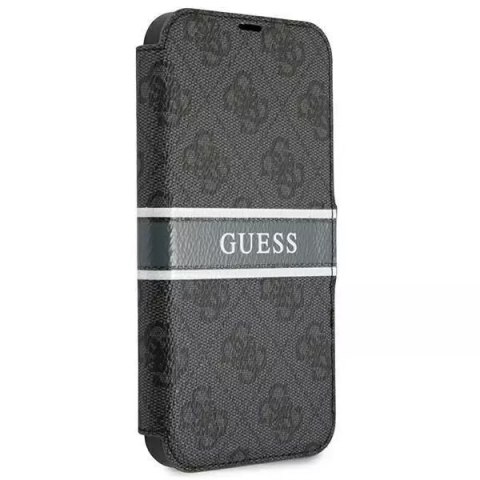 Guess Guess GUBKP13S4GDGR iPhone 13 mini 5,4" szary/grey book 4G Stripe Guess Guess GUBKP13S4GDGR iPhone 13 mini 5,4" szary/grey book 4G Stripe