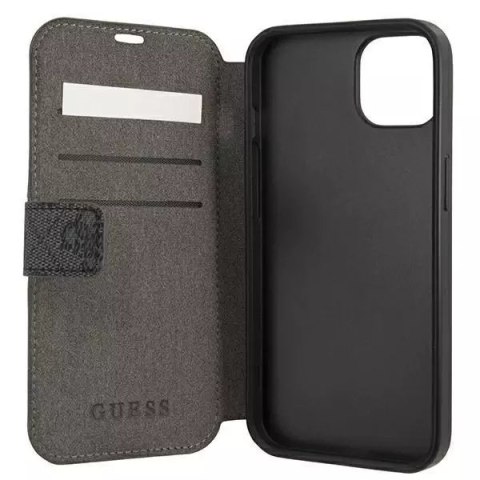 Guess Guess GUBKP13S4GDGR iPhone 13 mini 5,4" szary/grey book 4G Stripe Guess Guess GUBKP13S4GDGR iPhone 13 mini 5,4" szary/grey book 4G Stripe