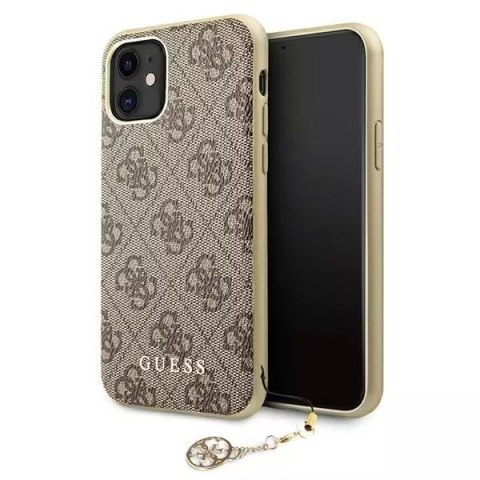 Guess Guess GUHCN61GF4GBR iPhone 11 brown /brązowy hard case 4G Charms Collection Guess Guess GUHCN61GF4GBR iPhone 11 brown /brązowy hard case 4G Charms Collection