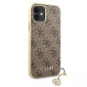 Guess Guess GUHCN61GF4GBR iPhone 11 brown /brązowy hard case 4G Charms Collection