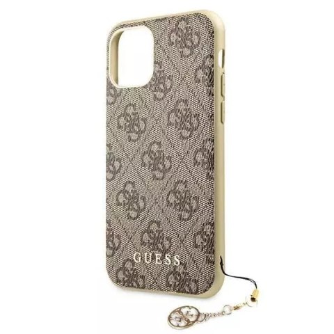 Guess Guess GUHCN61GF4GBR iPhone 11 brown /brązowy hard case 4G Charms Collection Guess Guess GUHCN61GF4GBR iPhone 11 brown /brązowy hard case 4G Charms Collection