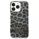 Guess Guess GUHCP13LHSLEOK iPhone 13 Pro / 13 6,1" szary/grey hardcase Leopard