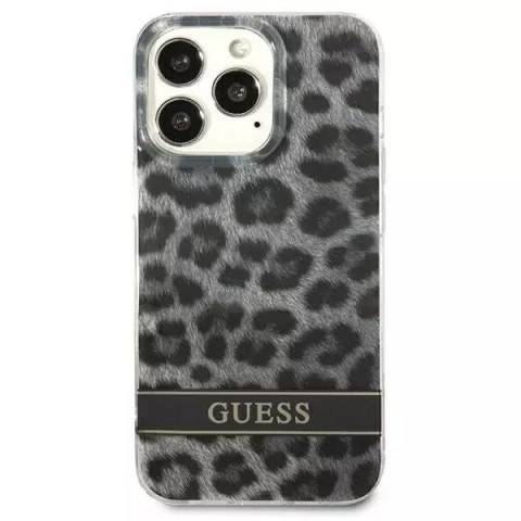 Guess Guess GUHCP13LHSLEOK iPhone 13 Pro / 13 6,1" szary/grey hardcase Leopard Guess Guess GUHCP13LHSLEOK iPhone 13 Pro / 13 6,1" szary/grey hardcase Leopard