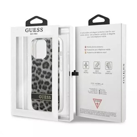 Guess Guess GUHCP13LHSLEOK iPhone 13 Pro / 13 6,1" szary/grey hardcase Leopard Guess Guess GUHCP13LHSLEOK iPhone 13 Pro / 13 6,1" szary/grey hardcase Leopard