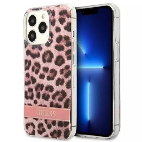 Guess Guess GUHCP13LHSLEOP iPhone 13 Pro / 13 6,1" różowy/pink hardcase Leopard Guess Guess GUHCP13LHSLEOP iPhone 13 Pro / 13 6,1" różowy/pink hardcase Leopard