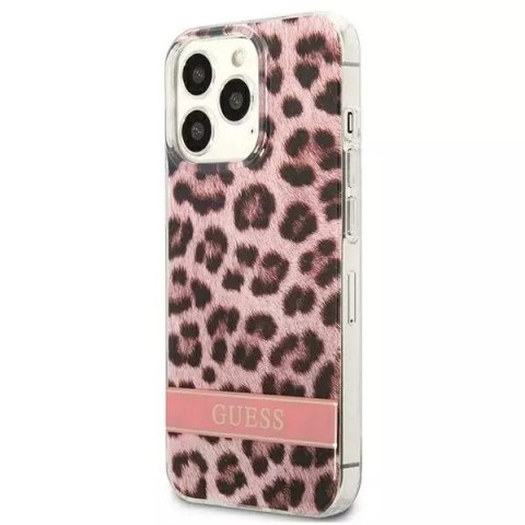 Guess Guess GUHCP13LHSLEOP iPhone 13 Pro / 13 6,1" różowy/pink hardcase Leopard Guess Guess GUHCP13LHSLEOP iPhone 13 Pro / 13 6,1" różowy/pink hardcase Leopard