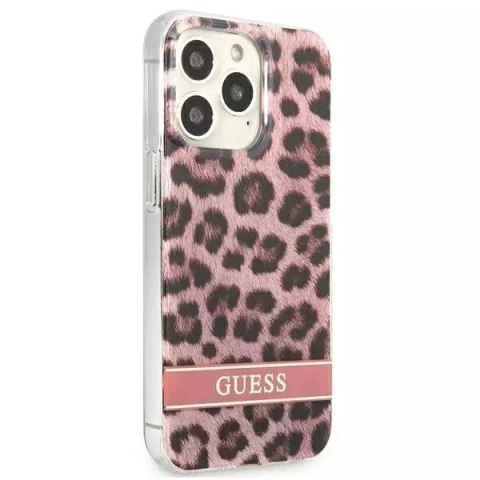 Guess Guess GUHCP13LHSLEOP iPhone 13 Pro / 13 6,1" różowy/pink hardcase Leopard Guess Guess GUHCP13LHSLEOP iPhone 13 Pro / 13 6,1" różowy/pink hardcase Leopard