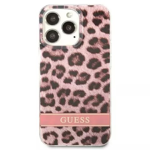 Guess Guess GUHCP13LHSLEOP iPhone 13 Pro / 13 6,1" różowy/pink hardcase Leopard Guess Guess GUHCP13LHSLEOP iPhone 13 Pro / 13 6,1" różowy/pink hardcase Leopard