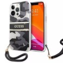 Guess Guess GUHCP13LKCABBK iPhone 13 Pro / 13 6,1" czarny/black hardcase Camo Strap Collection