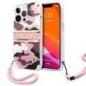 Guess Guess GUHCP13LKCABPI iPhone 13 Pro / 13 6,1" różowy/pink hardcase Camo Strap Collection