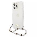 Guess Guess GUHCP13LKPSWH iPhone 13 Pro / 13 6,1" Transparent hardcase White Pearl