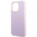 Guess Guess GUHCP13LPSASBPU iPhone 13 Pro / 13 6,1" purpurowy/purple Saffiano Hot Stamp & Metal Logo