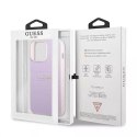 Guess Guess GUHCP13LPSASBPU iPhone 13 Pro / 13 6,1" purpurowy/purple Saffiano Hot Stamp & Metal Logo