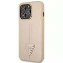 Guess Guess GUHCP13LPSATLE iPhone 13 Pro / 13 6,1" beżowy/beige hardcase SaffianoTriangle Logo