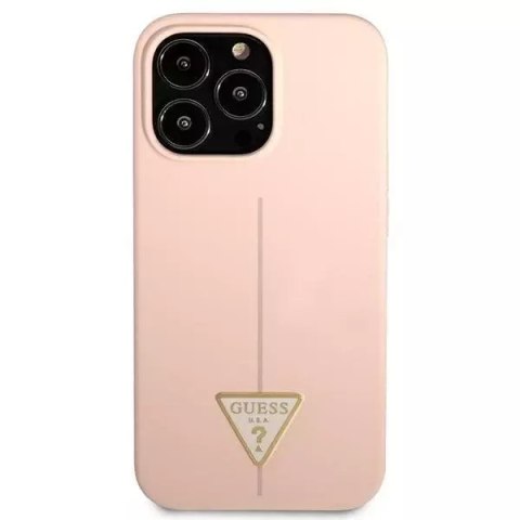 Guess Guess GUHCP13LSLTGP iPhone 13 Pro / 13 6,1" różowy/pink hardcase Silicone Triangle Guess Guess GUHCP13LSLTGP iPhone 13 Pro / 13 6,1" różowy/pink hardcase Silicone Triangle