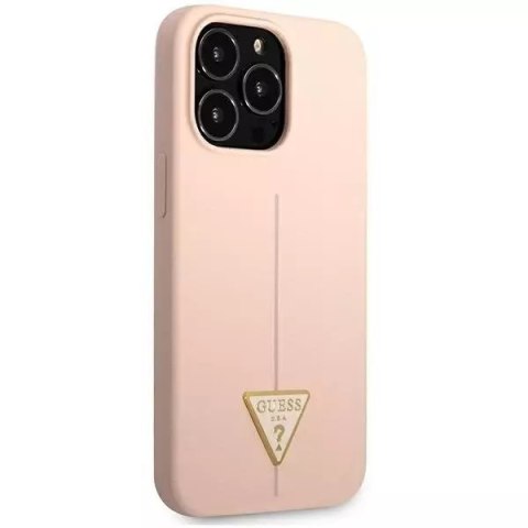 Guess Guess GUHCP13LSLTGP iPhone 13 Pro / 13 6,1" różowy/pink hardcase Silicone Triangle Guess Guess GUHCP13LSLTGP iPhone 13 Pro / 13 6,1" różowy/pink hardcase Silicone Triangle