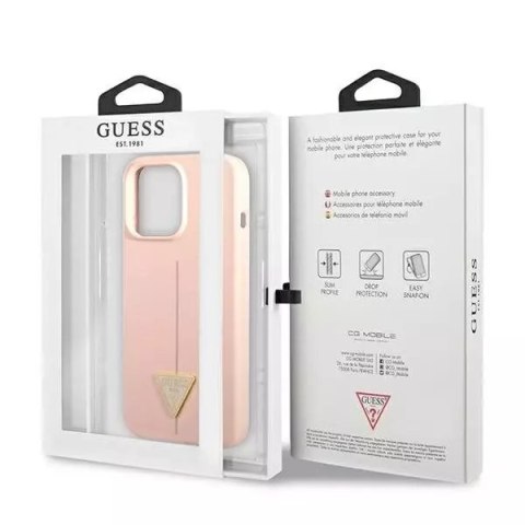 Guess Guess GUHCP13LSLTGP iPhone 13 Pro / 13 6,1" różowy/pink hardcase Silicone Triangle Guess Guess GUHCP13LSLTGP iPhone 13 Pro / 13 6,1" różowy/pink hardcase Silicone Triangle