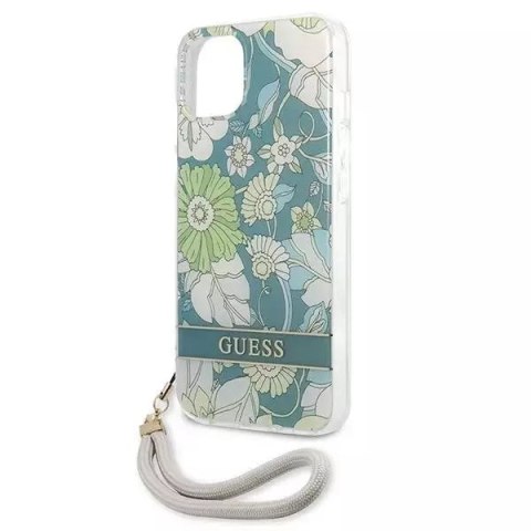 Guess Guess GUHCP13MHFLSN iPhone 13 6,1" zielony/green hardcase Flower Strap Guess Guess GUHCP13MHFLSN iPhone 13 6,1" zielony/green hardcase Flower Strap