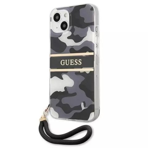 Guess Guess GUHCP13MKCABBK iPhone 13 6,1" czarny/black hardcase Camo Strap Collection Guess Guess GUHCP13MKCABBK iPhone 13 6,1" czarny/black hardcase Camo Strap Collection