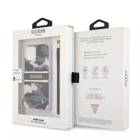 Guess Guess GUHCP13MKCABBK iPhone 13 6,1" czarny/black hardcase Camo Strap Collection Guess Guess GUHCP13MKCABBK iPhone 13 6,1" czarny/black hardcase Camo Strap Collection