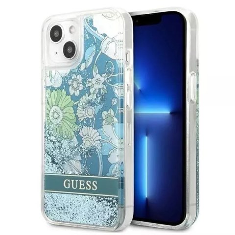 Guess Guess GUHCP13MLFLSN iPhone 13 6,1" zielony/green hardcase Flower Liquid Glitter Guess Guess GUHCP13MLFLSN iPhone 13 6,1" zielony/green hardcase Flower Liquid Glitter