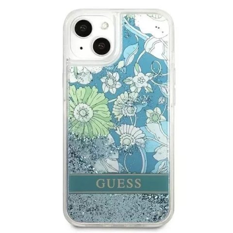 Guess Guess GUHCP13MLFLSN iPhone 13 6,1" zielony/green hardcase Flower Liquid Glitter Guess Guess GUHCP13MLFLSN iPhone 13 6,1" zielony/green hardcase Flower Liquid Glitter
