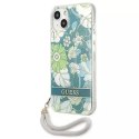 Guess Guess GUHCP13SHFLSN iPhone 13 mini 5,4" zielony/green hardcase Flower Strap