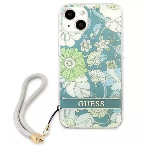 Guess Guess GUHCP13SHFLSN iPhone 13 mini 5,4" zielony/green hardcase Flower Strap Guess Guess GUHCP13SHFLSN iPhone 13 mini 5,4" zielony/green hardcase Flower Strap