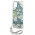 Guess Guess GUHCP13SHFLSN iPhone 13 mini 5,4" zielony/green hardcase Flower Strap