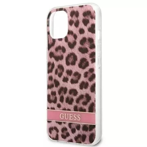 Guess Guess GUHCP13SHSLEOP iPhone 13 mini 5,4" różowy/pink hardcase Leopard Guess Guess GUHCP13SHSLEOP iPhone 13 mini 5,4" różowy/pink hardcase Leopard