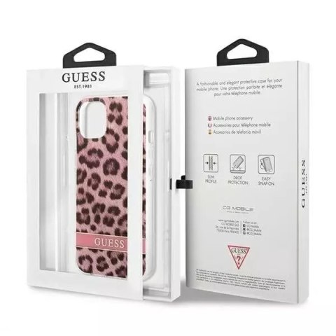 Guess Guess GUHCP13SHSLEOP iPhone 13 mini 5,4" różowy/pink hardcase Leopard Guess Guess GUHCP13SHSLEOP iPhone 13 mini 5,4" różowy/pink hardcase Leopard