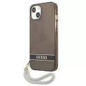 Guess Guess GUHCP13SHTSGSK iPhone 13 mini 5,4" czarny/black hardcase Translucent Stap