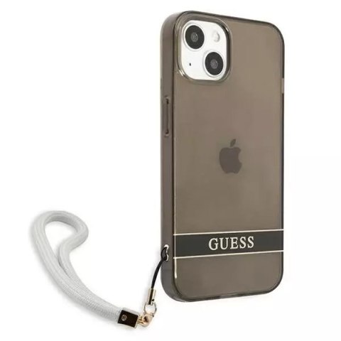 Guess Guess GUHCP13SHTSGSK iPhone 13 mini 5,4" czarny/black hardcase Translucent Stap Guess Guess GUHCP13SHTSGSK iPhone 13 mini 5,4" czarny/black hardcase Translucent Stap