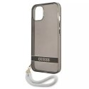 Guess Guess GUHCP13SHTSGSK iPhone 13 mini 5,4" czarny/black hardcase Translucent Stap