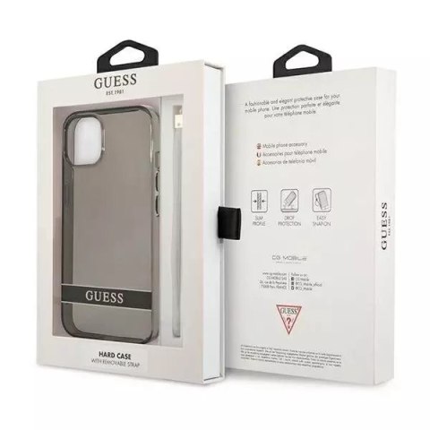 Guess Guess GUHCP13SHTSGSK iPhone 13 mini 5,4" czarny/black hardcase Translucent Stap Guess Guess GUHCP13SHTSGSK iPhone 13 mini 5,4" czarny/black hardcase Translucent Stap
