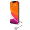 Guess Guess GUHCP13SKB4GGR iPhone 13 mini 5,4" Transparent hardcase 4G Grey Strap Charm