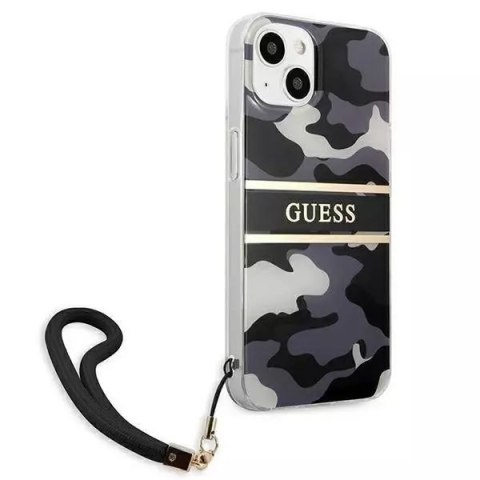 Guess Guess GUHCP13SKCABBK iPhone 13 mini 5,4" czarny/black hardcase Camo Strap Collection Guess Guess GUHCP13SKCABBK iPhone 13 mini 5,4" czarny/black hardcase Camo Strap Collection