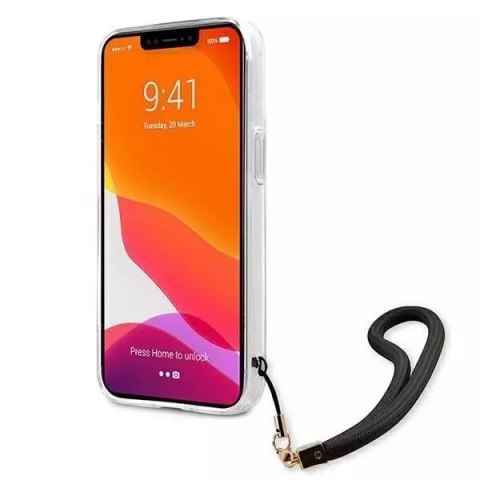 Guess Guess GUHCP13SKCABBK iPhone 13 mini 5,4" czarny/black hardcase Camo Strap Collection Guess Guess GUHCP13SKCABBK iPhone 13 mini 5,4" czarny/black hardcase Camo Strap Collection