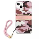 Guess Guess GUHCP13SKCABPI iPhone 13 mini 5,4" różowy/pink hardcase Camo Strap Collection