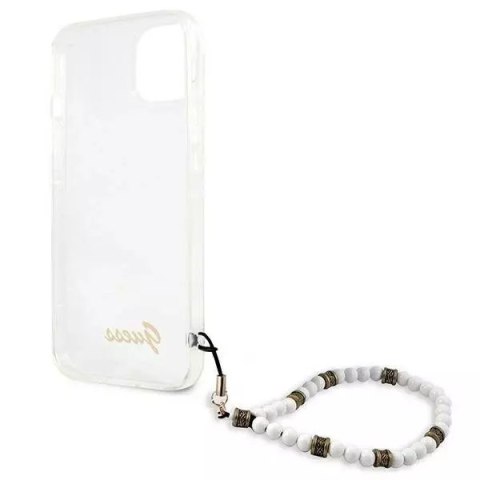 Guess Guess GUHCP13SKPSWH iPhone 13 mini 5,4" Transparent hardcase White Pearl Guess Guess GUHCP13SKPSWH iPhone 13 mini 5,4" Transparent hardcase White Pearl
