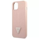 Guess Guess GUHCP13SPSATLP iPhone 13 mini 5,4" różowy/pink hardcase SaffianoTriangle Logo